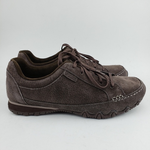 Skechers Brown Leather Comfort Walking Shoes 8.5 - Picture 5 of 8